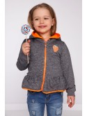 Gray sweatshirt with orange elements NDZ7724 - Online store - Boutique